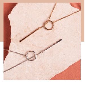CAUSEBOX Nashelle Heather Drop Lariat Necklace Gold